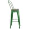Flash Furniture Green Metal Barstool with Back and Wood Seat, 30" High, PK4 4-CH-31320-30GB-GN-WD-GG - alternate 7